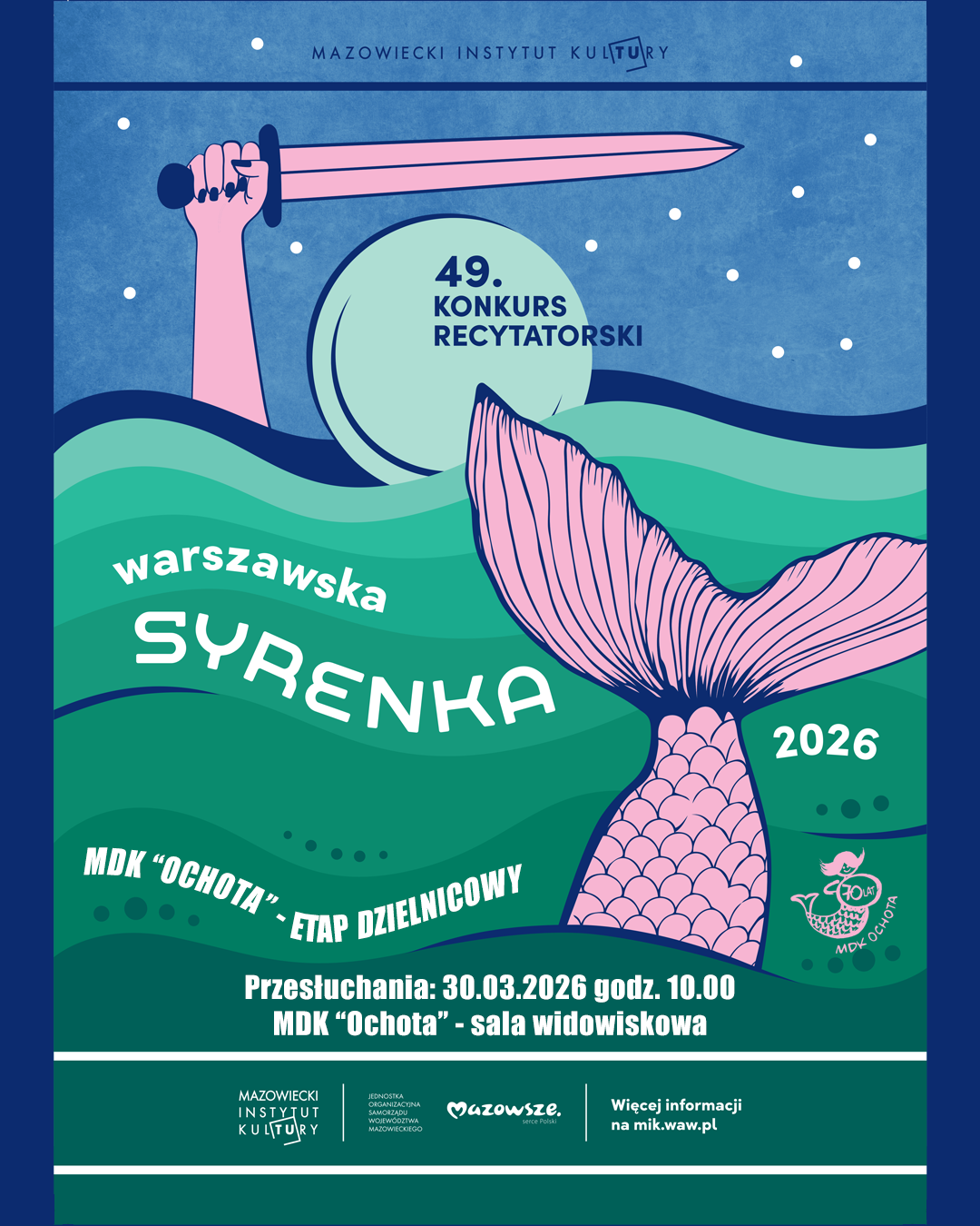 49. KONKURS RECYTATORSKI WARSZAWSKA SYRENKA - przesłuchania dzielnicowe