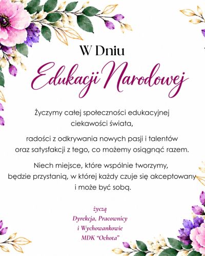 Dzień Edukacji Narodowej - życzenia