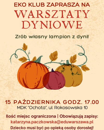 Warsztaty dyniowe - Eko Klub zaprasza!